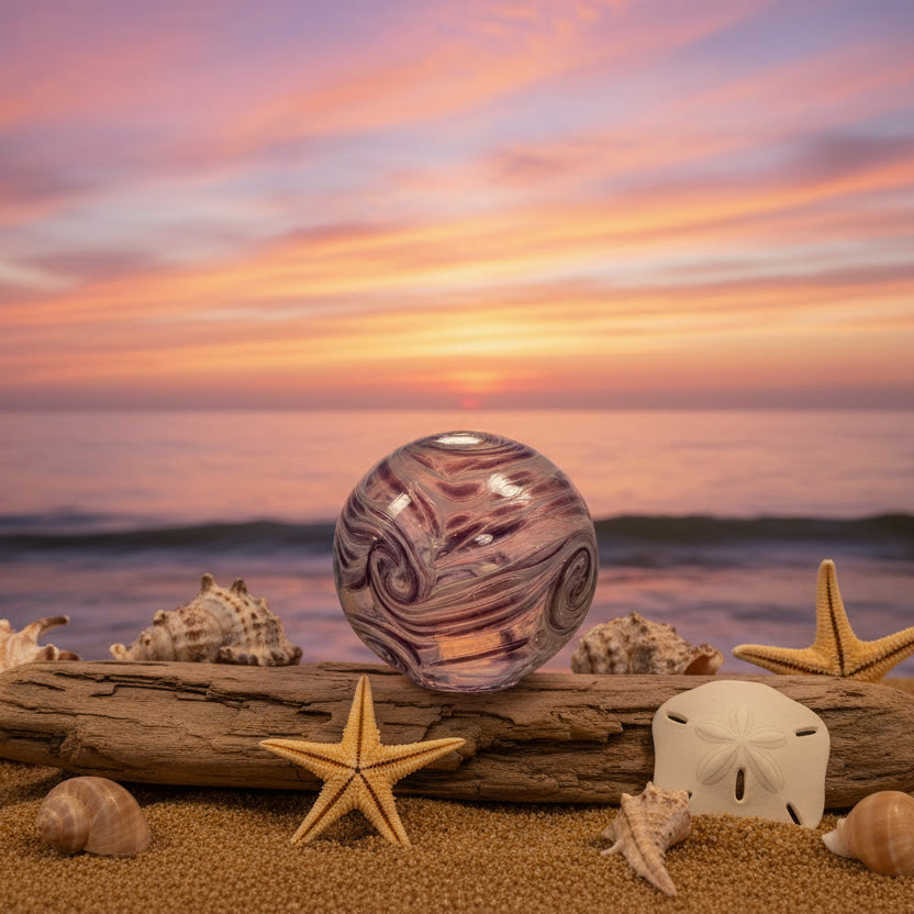 Dark Violet and Cream White Float