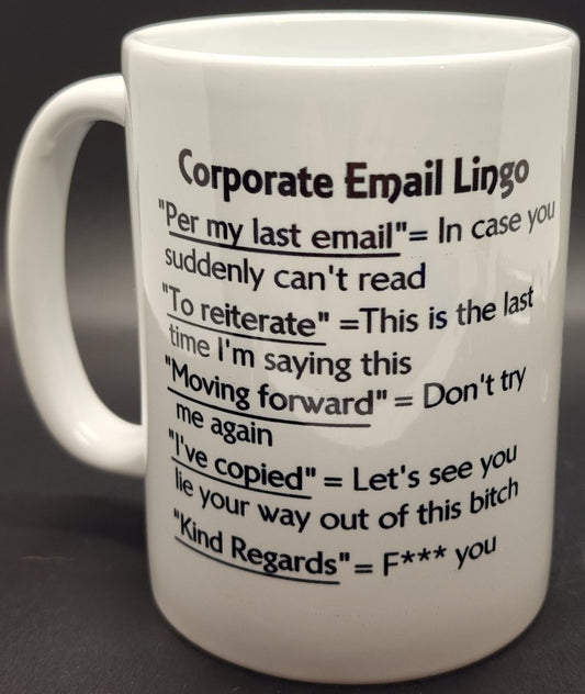 15oz Corporate email lingo mug # M12