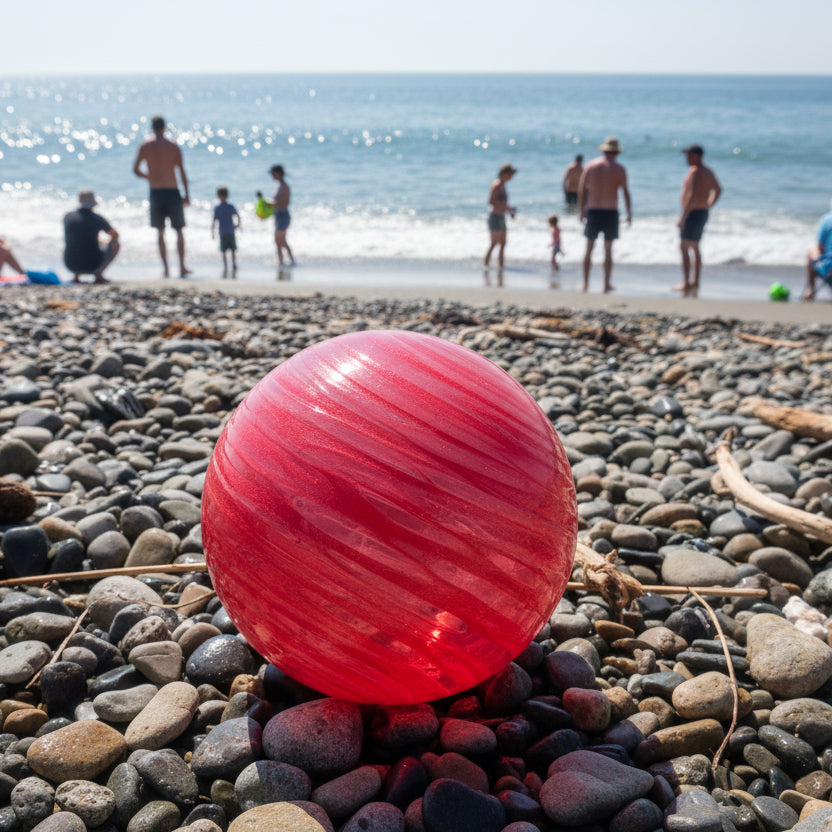 Carmine Red and Cream White Float