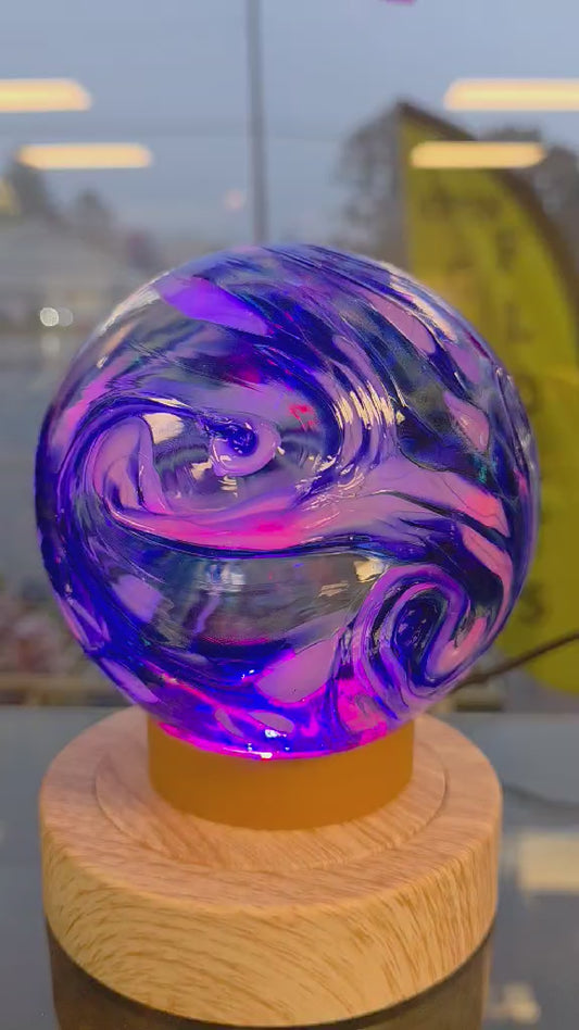 Spinning LED multi color light stand (float not included)