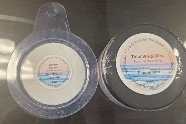 Foaming Bath whip and a Shower Steamer