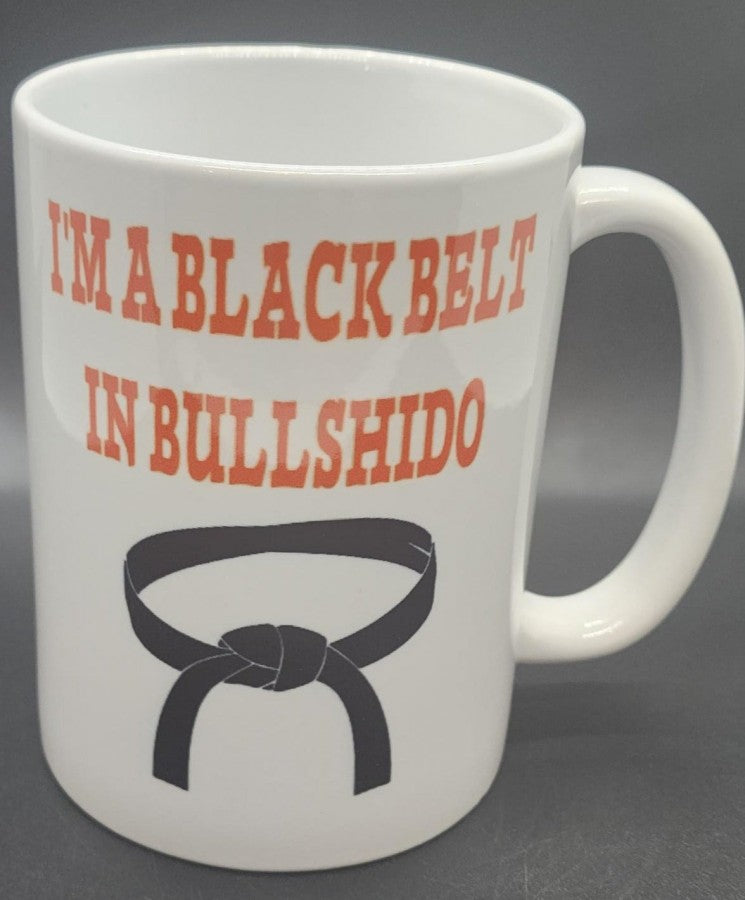 15oz Blackbelt in bullshido mug #M13
